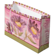 Wasserfarbe Lila Blumen Elegante
