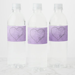 Wasserfarbe Lila Brautparty Hochzeitsherz Liebe