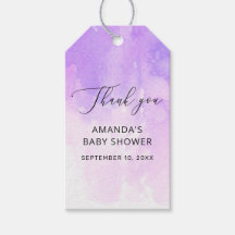 Wasserfarbe lila Lavendel Babydusche Vielen Dank