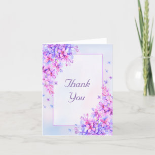 Wasserfarbe Lila Lilac Blume Danke Karte