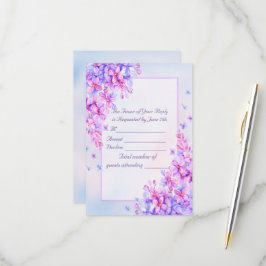 Wasserfarbe Lila Lilac Blume UAWG RSVP Karte