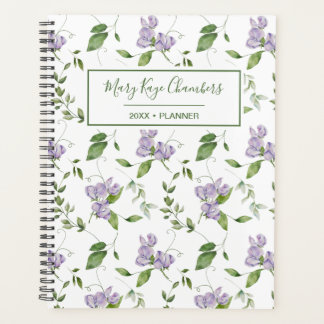Wasserfarbe Lila Sweet Pea Blume Planer
