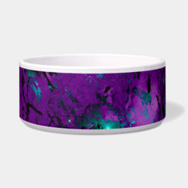 Wasserfarbe Lila und Aquamarin Marmorgalaxie Napf