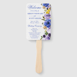 Wasserfarbe Lila und Creme Blume Hochzeit Fächer