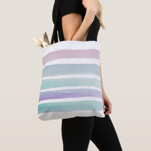 Wasserfarbe Lila Wasser Streifen Moderne Tasche