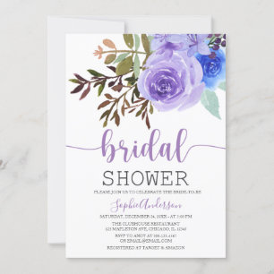  Wasserfarbe Lilac Lavender Brautparty Einladung