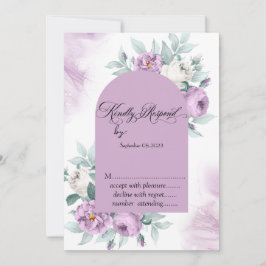 Wasserfarbe Lilac Rose Polka Dots UAWG Einladung