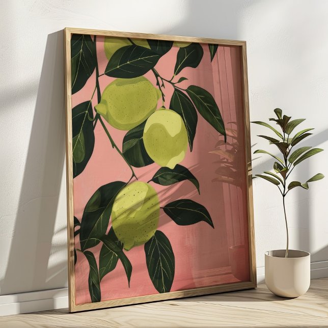 Wasserfarbe Limon Lemons Minimalistisch Küche Poster (Von Creator hochgeladen)