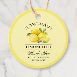 Wasserfarbe Limoncello Hochzeit Dank Gelb Geschenkanhänger