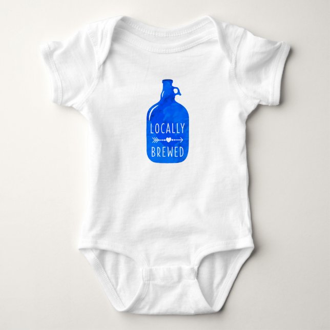 Wasserfarbe Lokal gezüchteter Funny Beer Baby Strampler (Vorderseite)