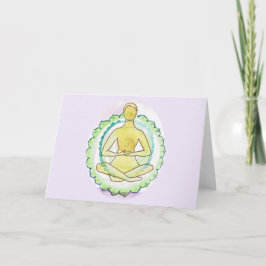 Wasserfarbe Lotus Weibliche im Grußkarte Karte