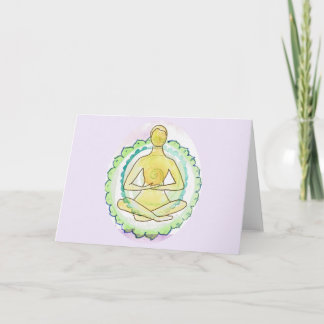 Wasserfarbe Lotus Weibliche im Grußkarte Karte