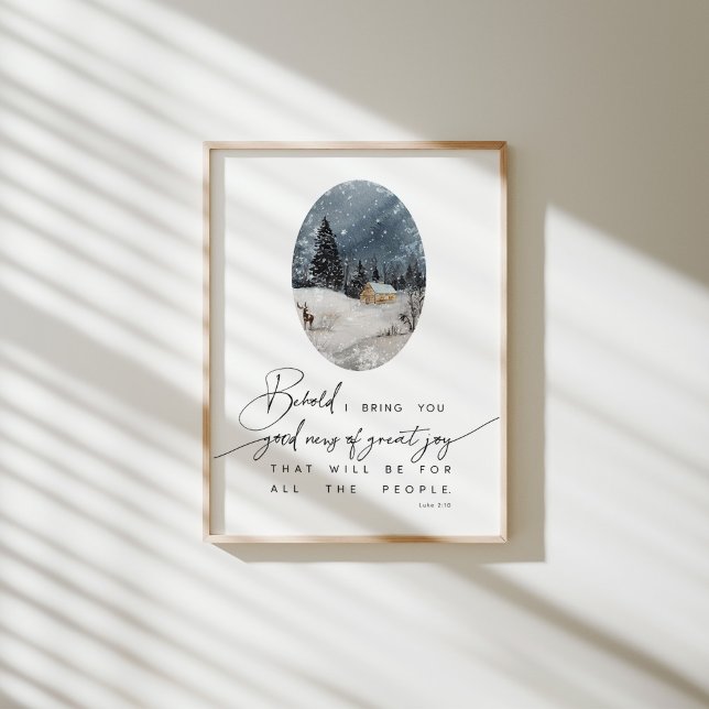 Wasserfarbe Luke 2:10 Weihnachtspostel Poster (Von Creator hochgeladen)