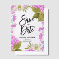 Wasserfarbe Magenta Hydrangea Save the Date