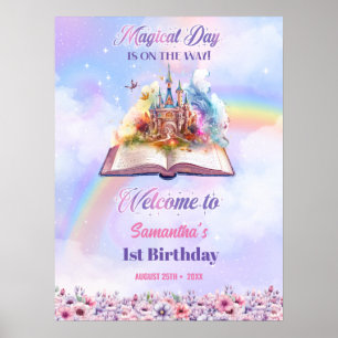 Wasserfarbe Magisches Einhorn Pastel Rainbow Gebur Poster