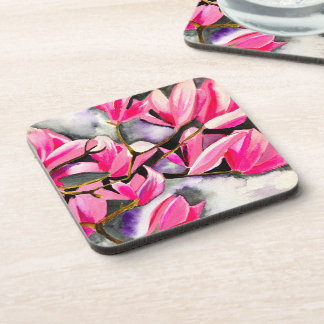 Wasserfarbe Magnolie Rosa Getränkeuntersetzer