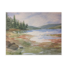 Wasserfarbe Maine Postkarte