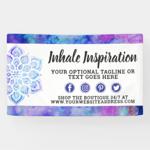 Wasserfarbe Mandala Metaphysische Spirituelle Yoga Banner