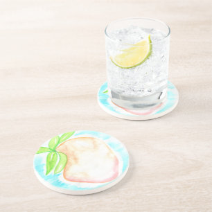 Wasserfarbe Mango Hand gestrichen Tropische Küche Getränkeuntersetzer