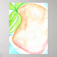 Wasserfarbe Mango Hand gestrichen Tropische Küche