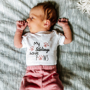 Wasserfarbe "Meine Geschwister haben Pfauen" Baby Strampler