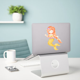 Wasserfarbe Mermaid Aufkleber