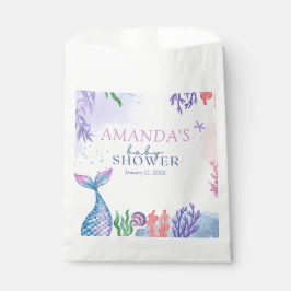 Wasserfarbe Mermaid Babydusche Geschenktütchen