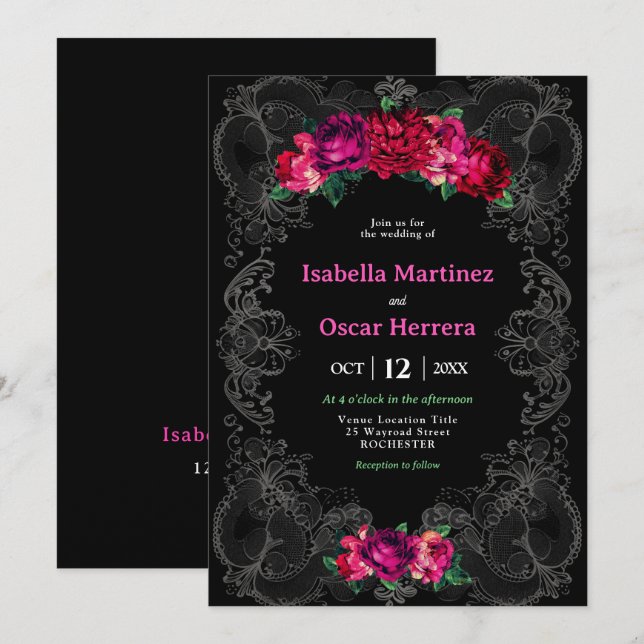 Wasserfarbe Mexikanische Hochzeit Einladung (Vorne/Hinten)