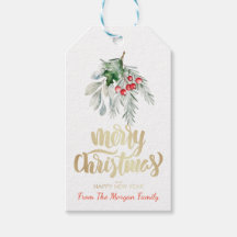 Wasserfarbe Mistletoe Frohe Weihnachten