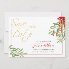 Wasserfarbe Mistletoe | Hochzeit Save The Date