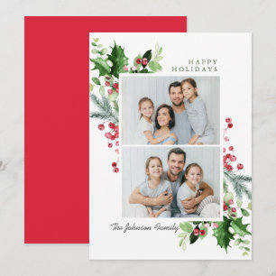 Wasserfarbe Mistletoe Holly Berry Weihnachten 2 FO
