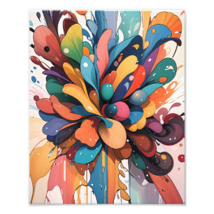 Wasserfarbe mit schwimmendem Wasser Fotodruck