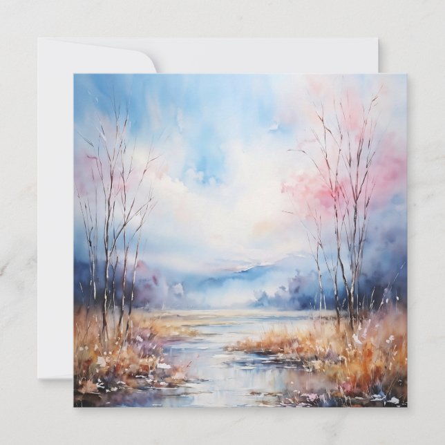 Wasserfarbe Mitteilungskarte (Vorderseite)