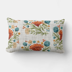 Wasserfarbe Moderne Blume Motif Earthy Whimsical Lendenkissen