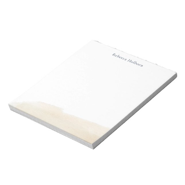 Wasserfarbe Moderne Elegante Personalisierte Busin Notizblock (Rotiert)