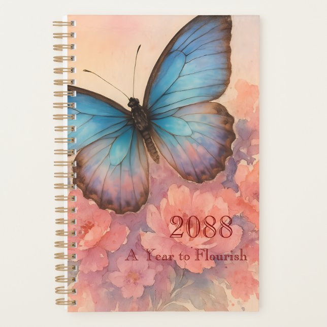 Wasserfarbe Moderne florale Kunst Planer (Vorderseite)