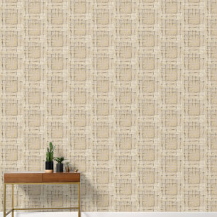 Wasserfarbe Moderne Karierte neutrale Creme Tan Br Tapete