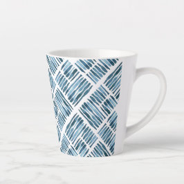 Wasserfarbe Moderne Marine Strickdiagonal Muster Milchtasse