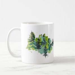 Wasserfarbe Mohnbaume Tasse