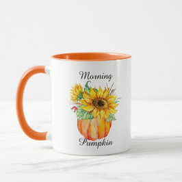 Wasserfarbe Morning Pumpkin Sonnenblume Tasse