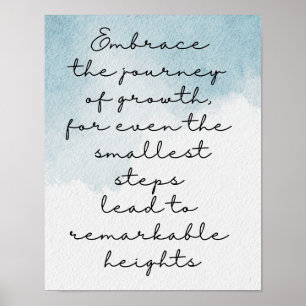 Wasserfarbe Motivationszitat Inspirierend Poster