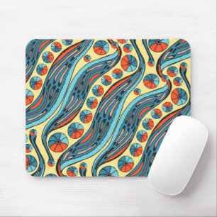 Wasserfarbe Multicolor Wavy Mousepad