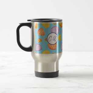 Wasserfarbe Muscheln Stainless Steel Travel Mug Reisebecher