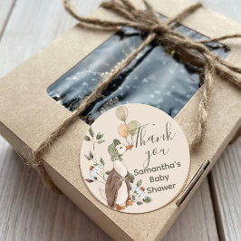 Wasserfarbe Mutter Goose Daisy Blume Danke Runder Aufkleber