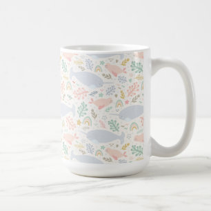 Wasserfarbe Narwhal & Siegel Muster Kaffeetasse