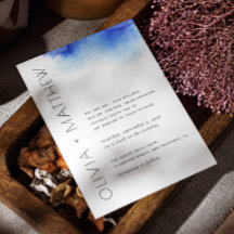 Wasserfarbe nautische blaue moderne Hochzeit