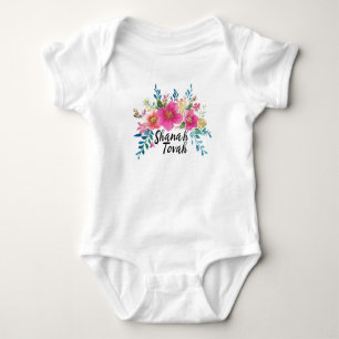 🍎 🐝 Wasserfarbe Neujahr Bloomie Baby Strampler