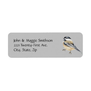 Wasserfarbe Niedlich Chickadee Bird Kunst, Dichtun