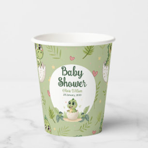 Wasserfarbe Niedlich Dinosaurier Grüne Boy Babydus Pappbecher