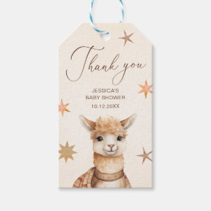 Wasserfarbe Niedlich Llama Babydusche Vielen Dank Geschenkanhänger